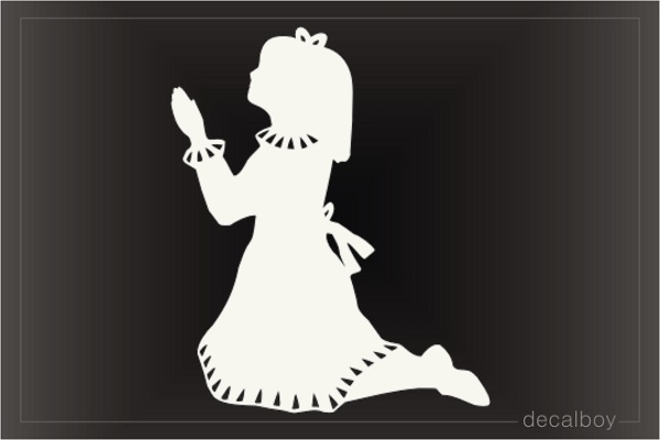 Praying Girl Decal