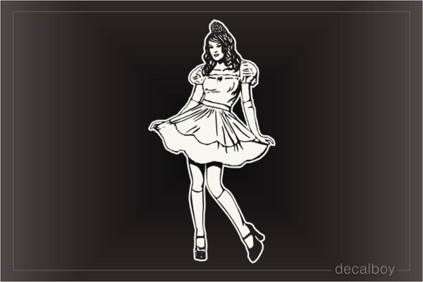 Princessa Figure Car Window Decal