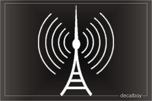 Radio Tower Electronic Car Decal