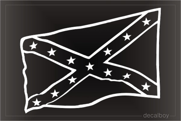 Rebel Flag 2 Car Decal