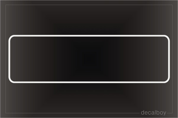 Rectangle Rounded Corners Decal