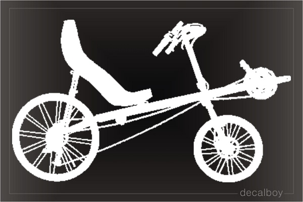 Recumbent Bicycle Window Decal