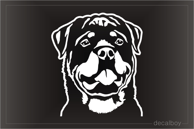 Rottweiler Dog Head Decal