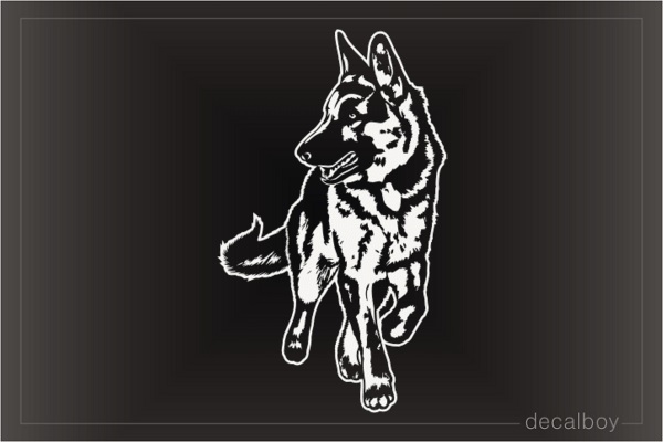 Running German Shepherd Decal