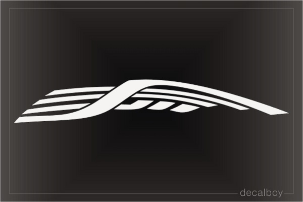 S Letter Stripe Decal
