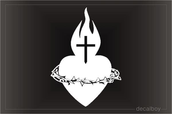 Sacred Heart Window Decal