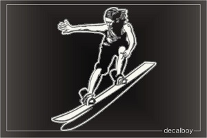 Sand Boarding Sport Window Decal