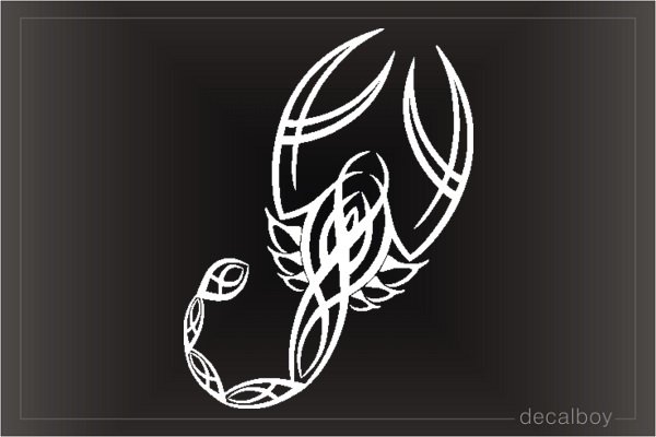 Scorpio Zodiac Sign Tribal Tattoo Die-cut Decal