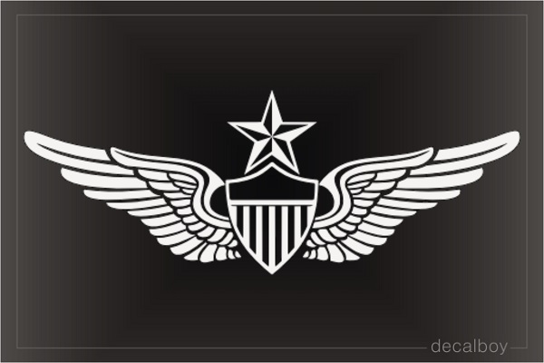 Senior Army Aviator Wings Decal