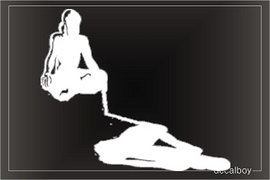 Shadow Levitation Yoga Car Window Decal