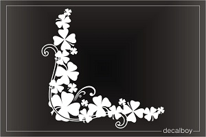 Shamrock Floral Window Decal