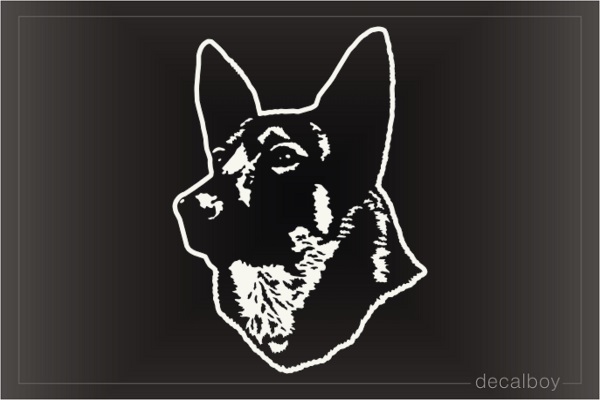 Shiloh Shepherd Dog Face Decal