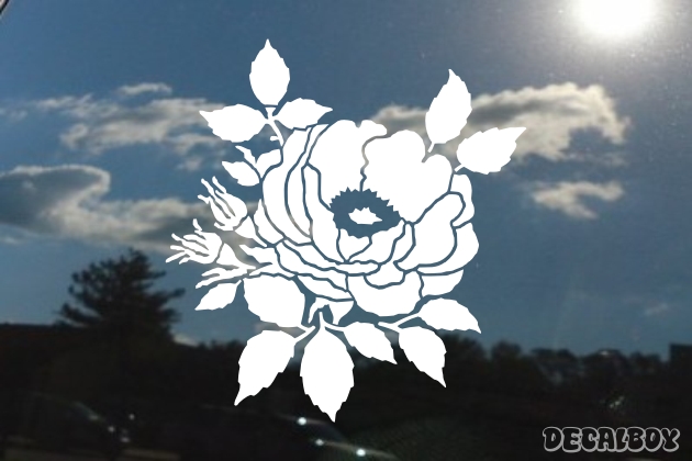 Single Rose Decal