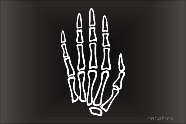 Skeleton Hand Car Decal