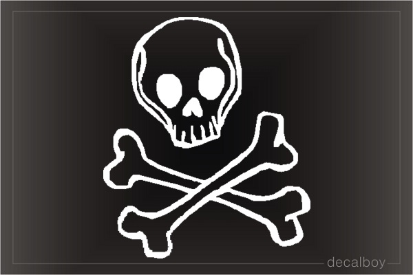 Skull Crossbones 2210 Car Window Decal