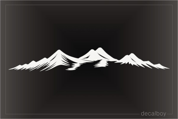 Snowy Mountain Range Decal