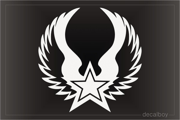 Star Angel Wings Decal