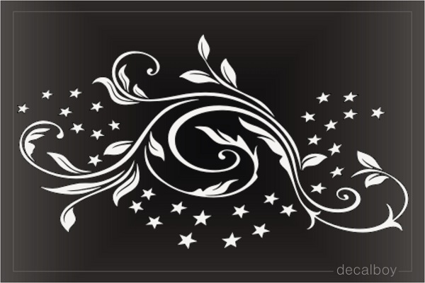 Starry Leaf Swirl Decal