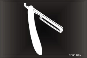 Straight Razor Car Decal