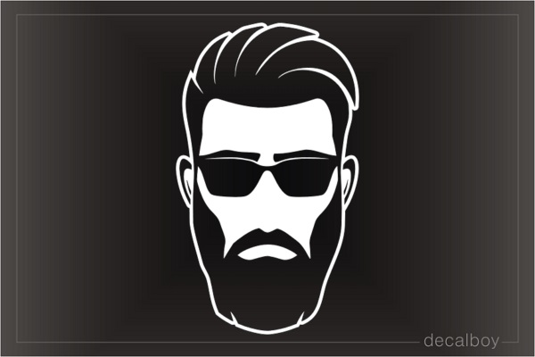 Stylish Beard Haircut Decal