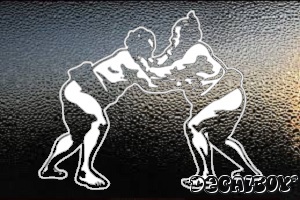 Sumo Wrestlers Window Decal