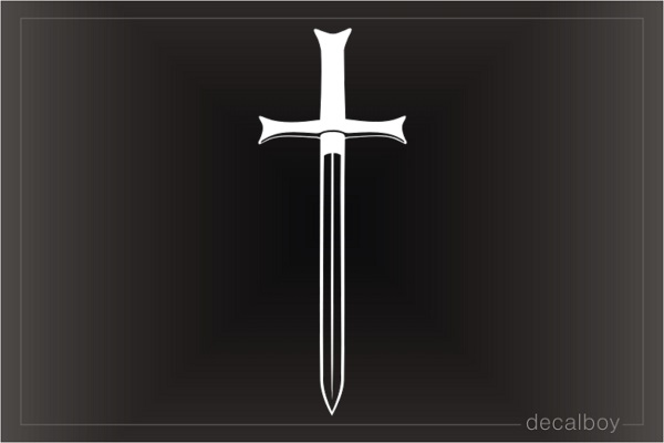 Sword Cross Car Decal