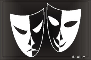 Theatre Masks Car Decal