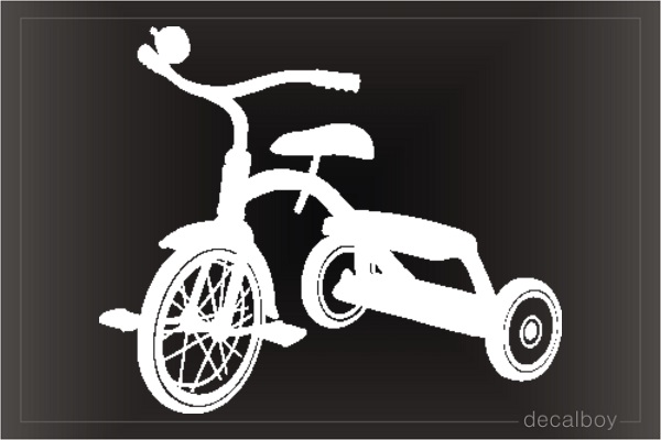 Three Wheel Kid Bike Car Decal