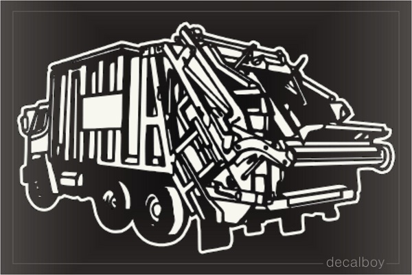 Trash Truck Car Decal