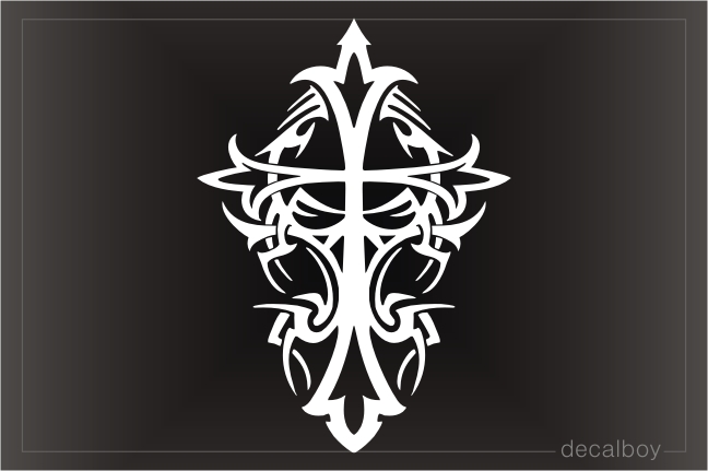 Tribal Cross Design Decal