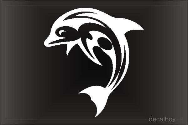 Tribal Dolphin Window Decal