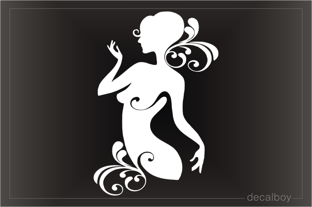 Tribal Girl Tattoo Car Window Decal