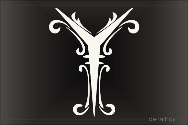 Tribal Glass Design Decal