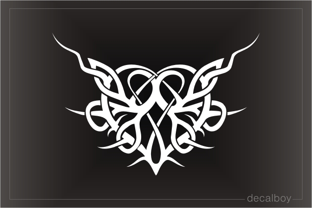 Tribal Heart Die-cut Decal