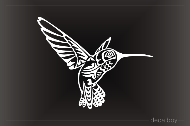 Tribal Hummingbird Decal