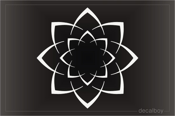Tribal Lotus Flower Decal