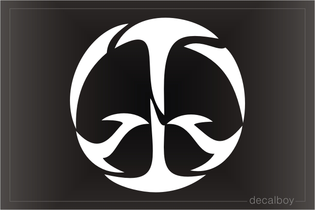 Tribal Peace Symbol Decal