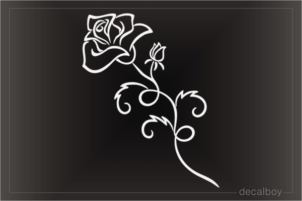 Tribal Rose Art Decal