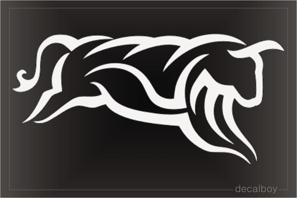 Tribal Running Bull Decal