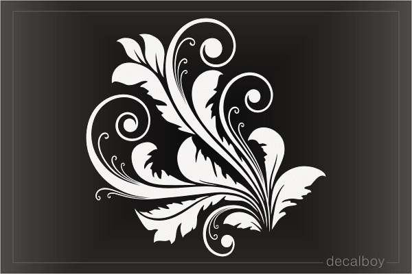 Tribal Swirl Leaves Decal