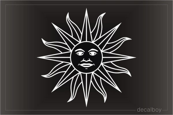 Uruguay Flag Sun Decal