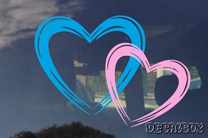 Valentine Hearts Decal