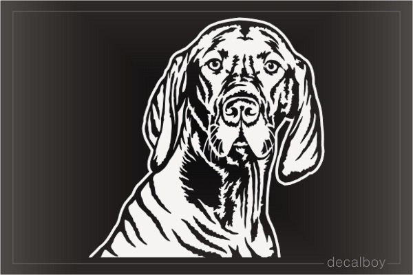 Vizsla Dog Face Decal