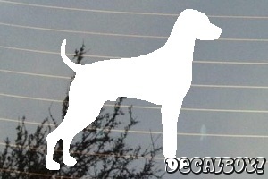 Vizsla Dog Silhouette Car Decal