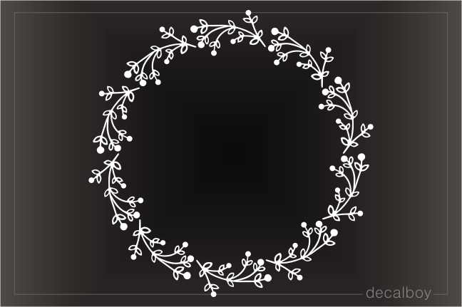 Wedding Anniversary Wreath Decal