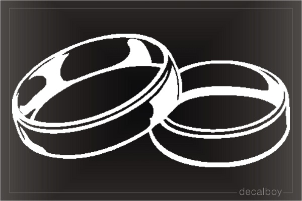 Wedding Rings Car Decal