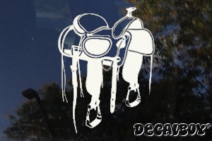 Western Cowboy Saddle Decal