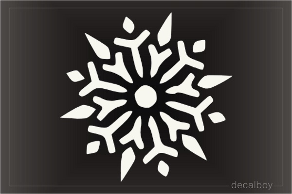 White Snowflake Car Decal