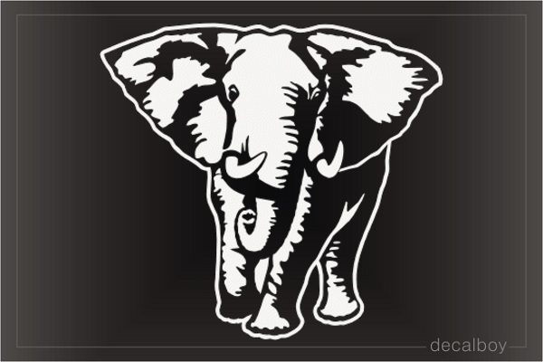 Wild African Elephant Safari Hunting Decal