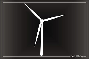 Wind Turbine Car Decal